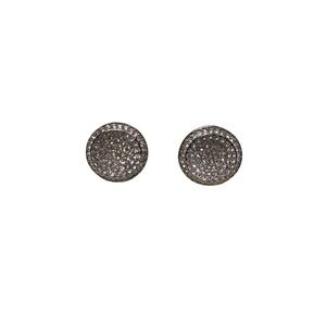 Michael Kors Rose Gold Round Pace Crystal Concave Stud Earrings